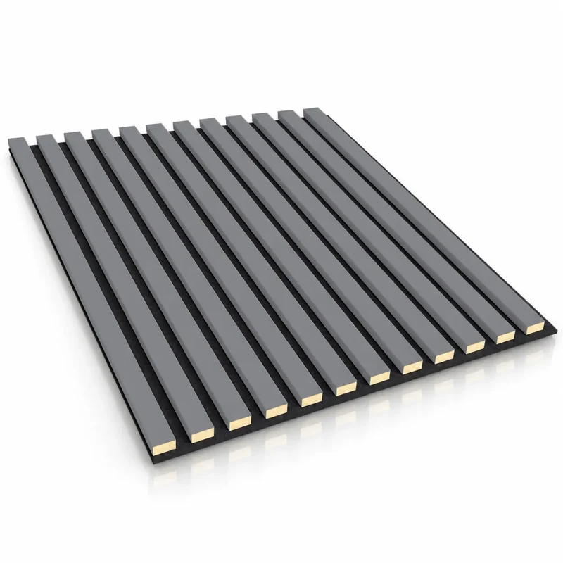 Wooden Acoustic Panels - GREY Wall Slats