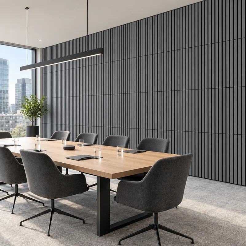 Wooden Acoustic Panels - GREY Wall Slats