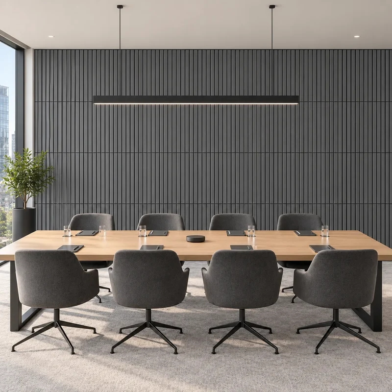 Wooden Acoustic Panels - GREY Wall Slats