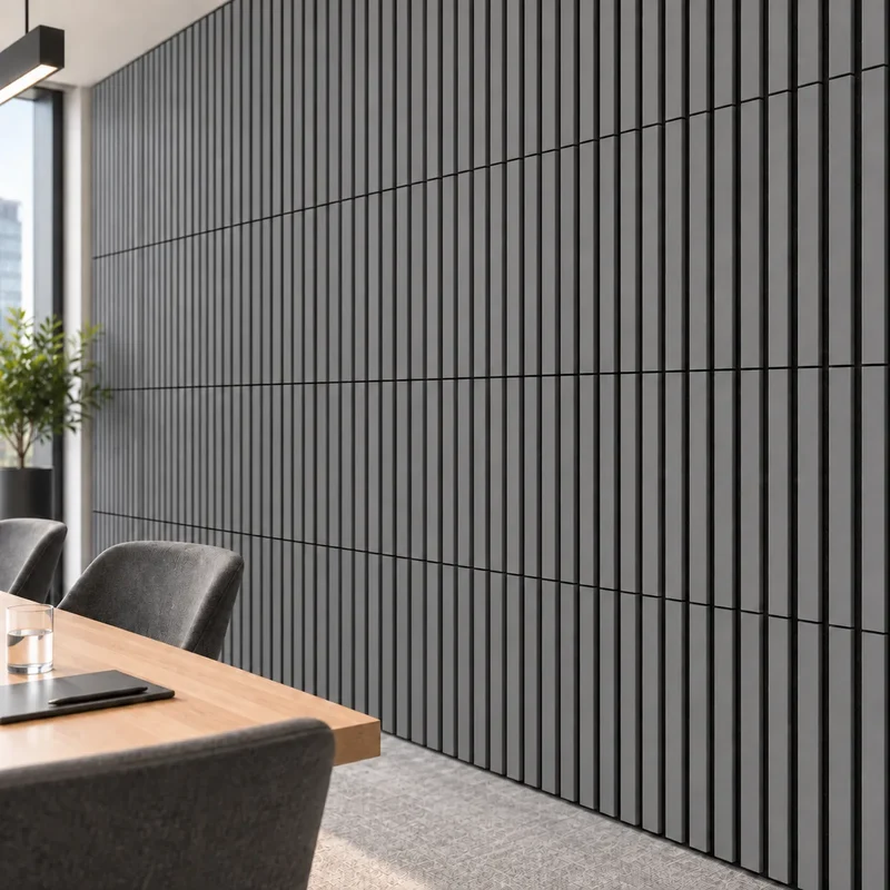 Wooden Acoustic Panels - GREY Wall Slats