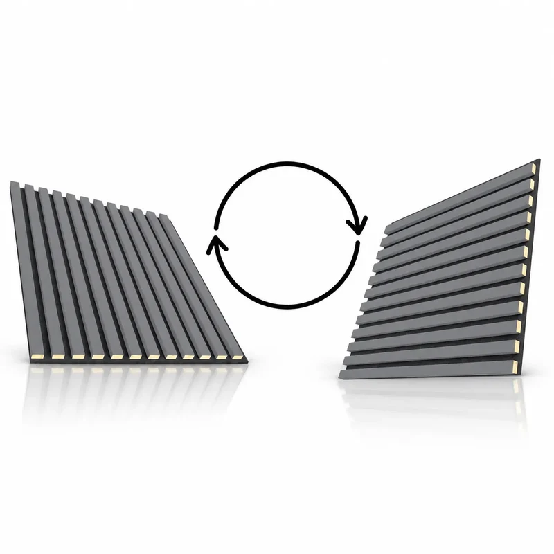 Wooden Acoustic Panels - GREY Wall Slats