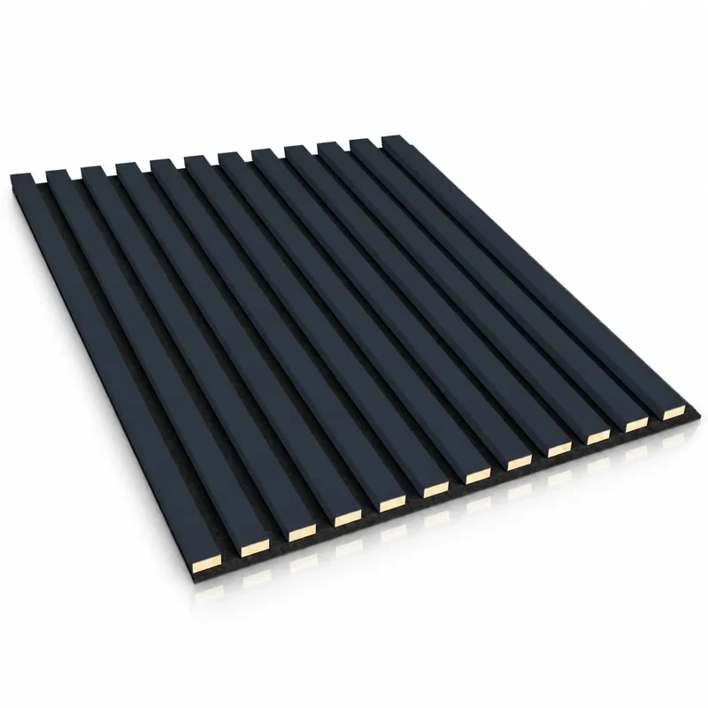 Wooden Acoustic Panels - ANTHRACITE Wall Slats