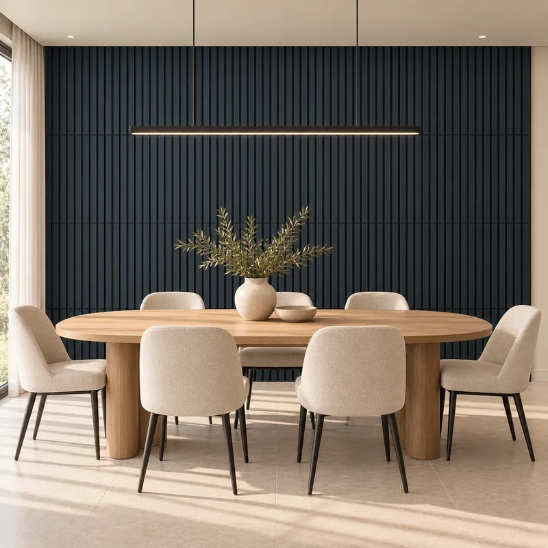 Wooden Acoustic Panels - ANTHRACITE Wall Slats