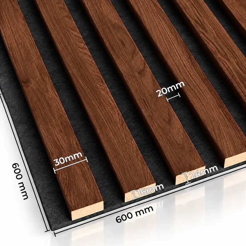 Wooden Acoustic Panels - WALNUT Wall Slats