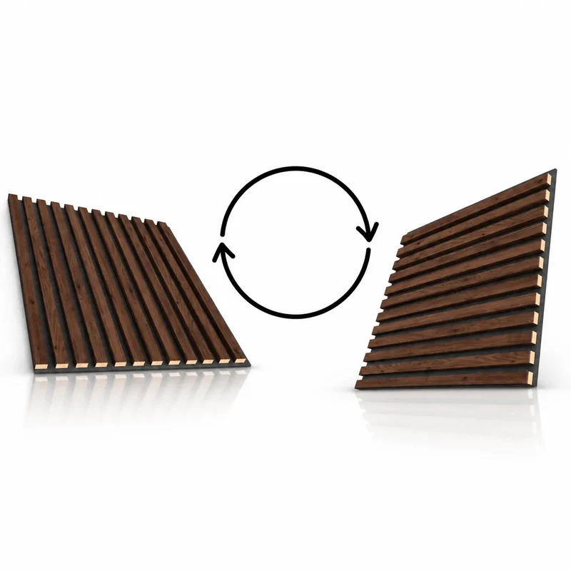 Wooden Acoustic Panels - WALNUT Wall Slats