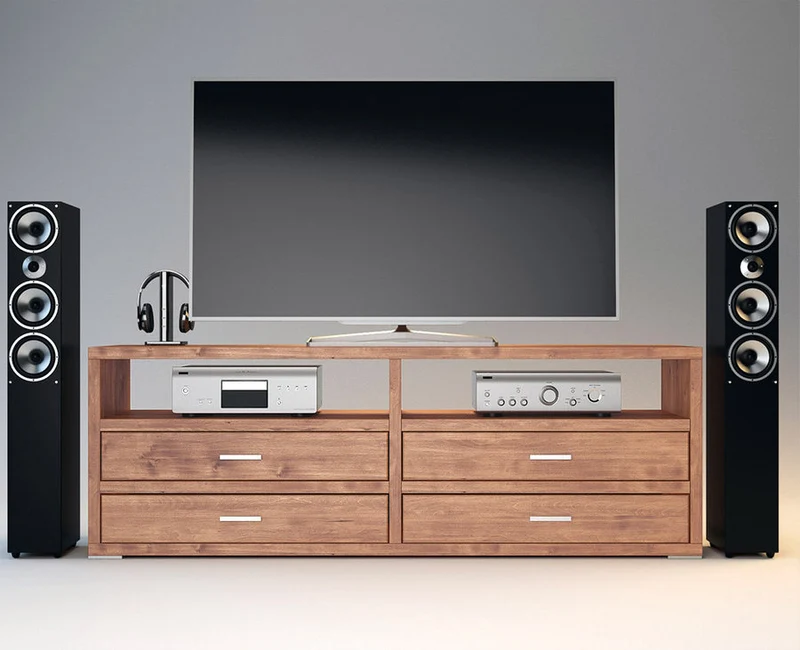 Pedenza TV-Sideboard Massivholz – Handgefertigte Eleganz für Ihr Wohnzimmer