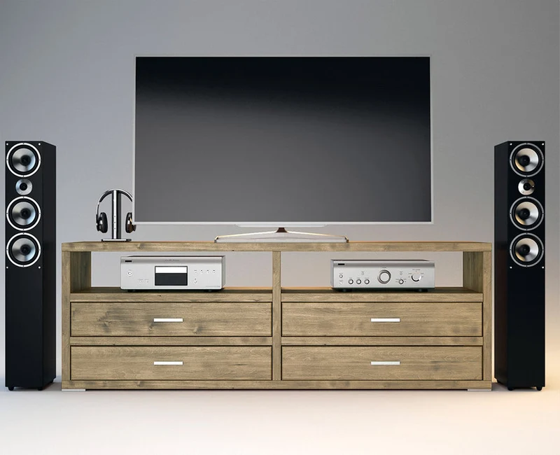 Pedenza TV-Sideboard Massivholz – Handgefertigte Eleganz für Ihr Wohnzimmer