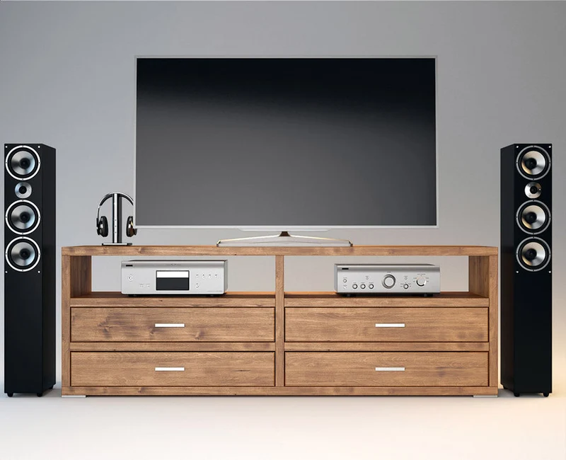 Pedenza TV-Sideboard Massivholz – Handgefertigte Eleganz für Ihr Wohnzimmer