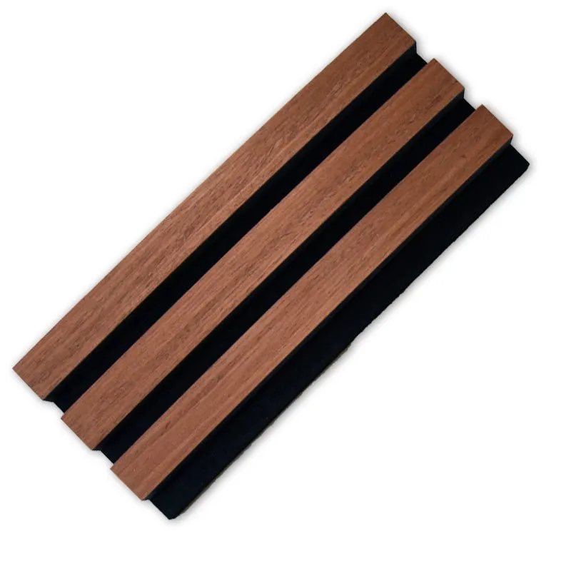 Fire Rated Veneered Slat Panel - Mahogany 240 x 60 cm
