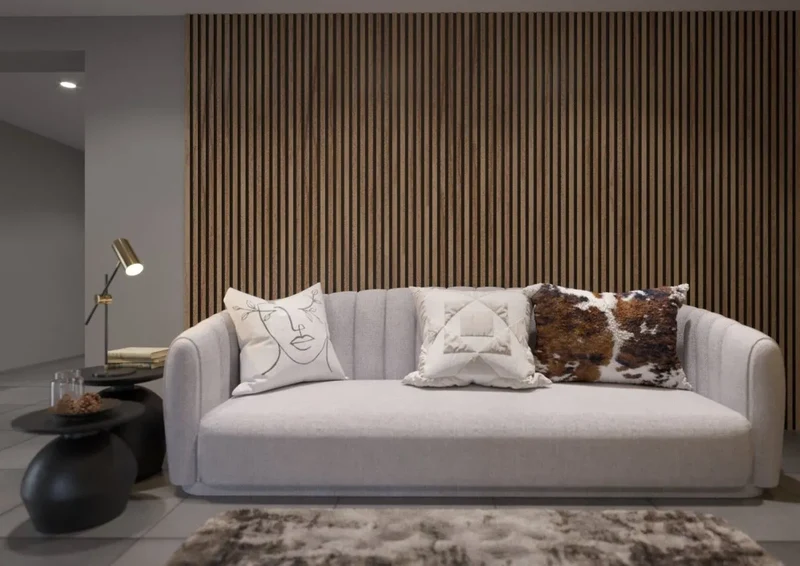 Natural Oak - Black Acoustic Wood Slat Wall Panel