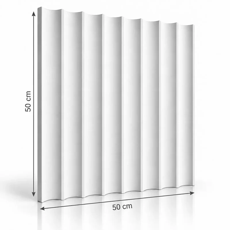 Fluted Slats 3D Gypsum Wall Panels