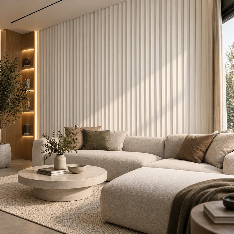 Fluted Arrow 3D Gypsum Wall Panels