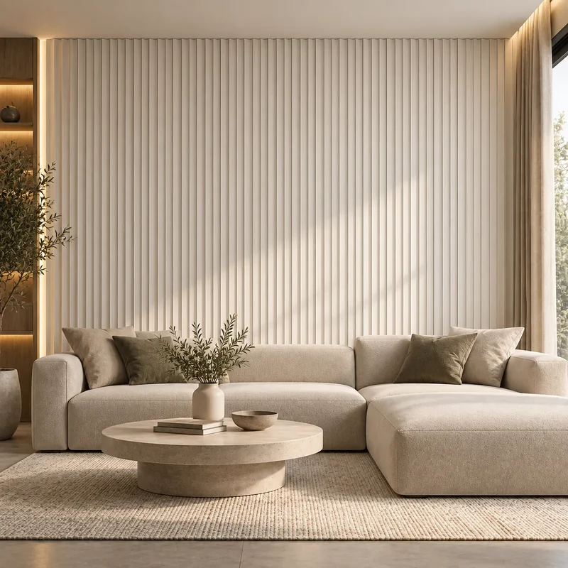 Fluted Arrow 3D Gypsum Wall Panels