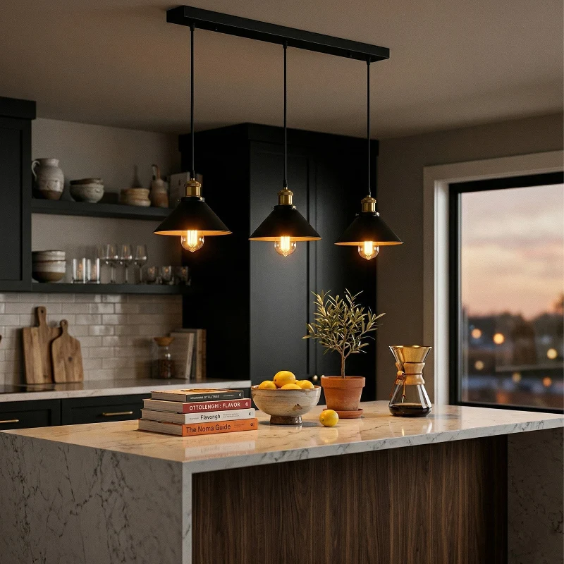 Industrial Pendelleuchte Schwarz 1 / 3-flammig LEDSONE ~3629