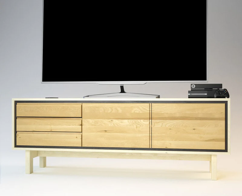 Barcelona TV-Sideboard Massivholz – Elegantes Design für Ihr Wohnzimmer