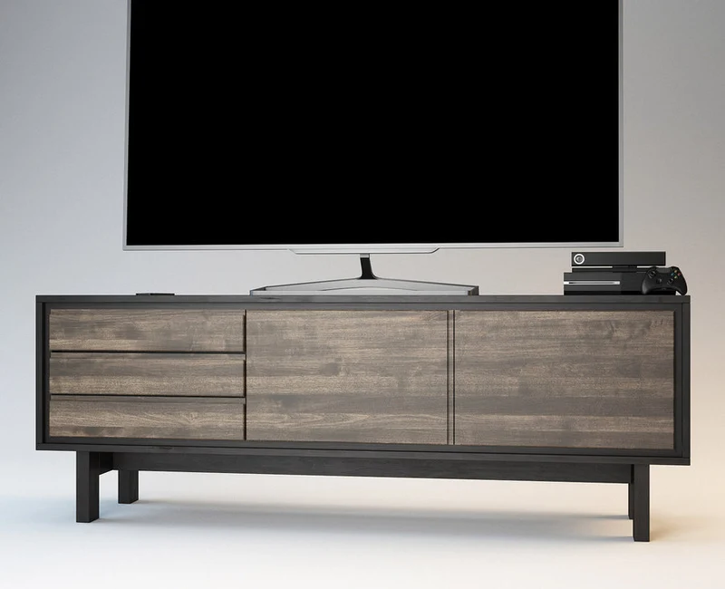 Barcelona TV-Sideboard Massivholz – Elegantes Design für Ihr Wohnzimmer