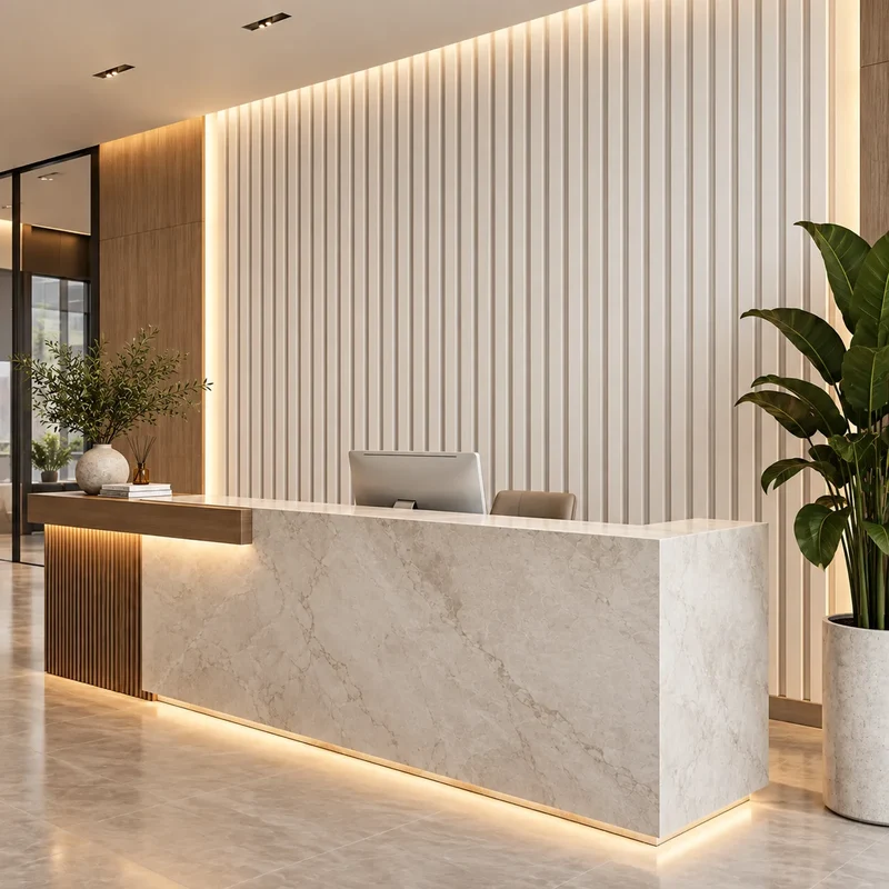 Slats 3D Gypsum Wall Panels