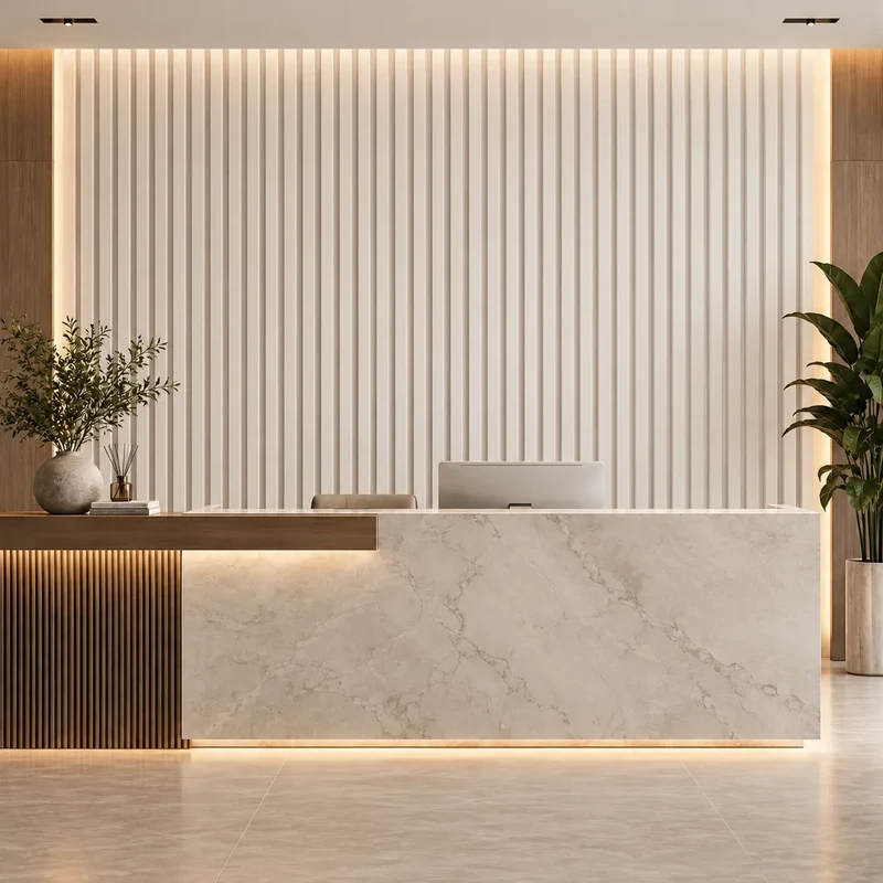 Slats 3D Gypsum Wall Panels