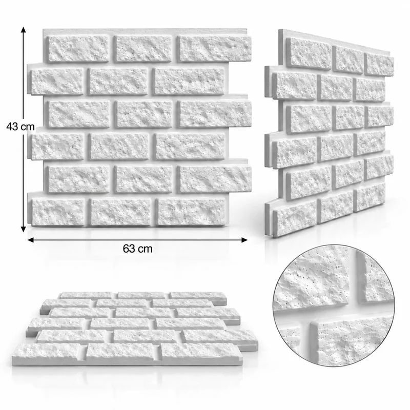 Brick 3D Gypsum Wall Panels