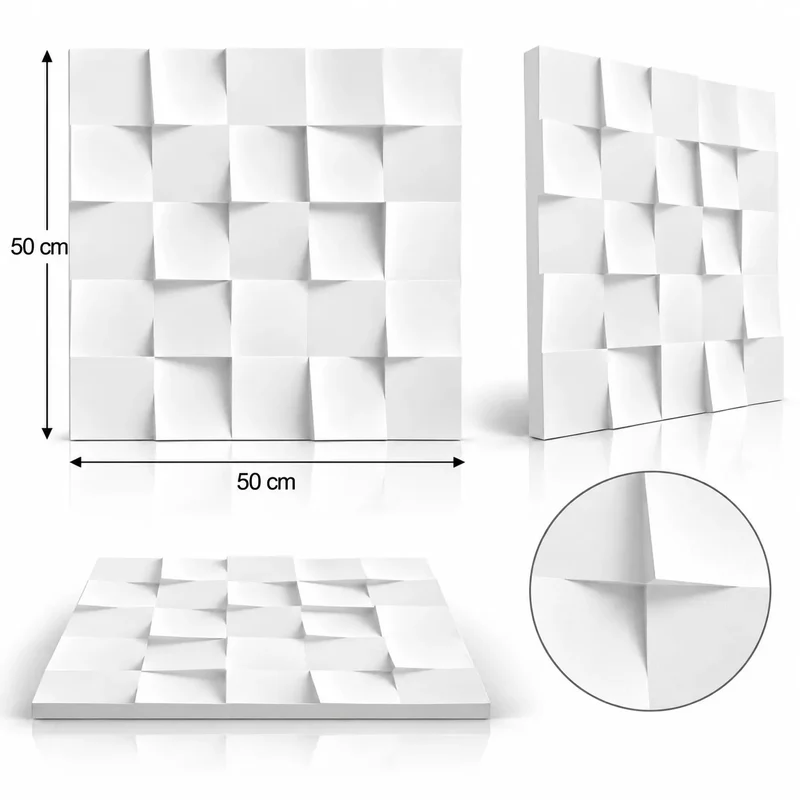 Square 3D Gypsum Wall Panels