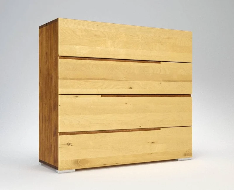 ARDEA Massivholz - Handgefertigte Birke Kommode