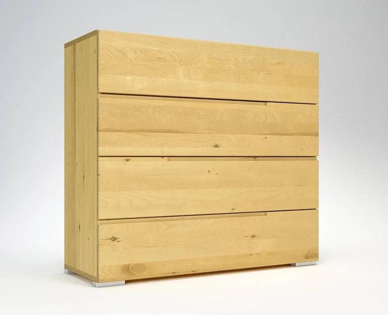 ARDEA Massivholz - Handgefertigte Birke Kommode