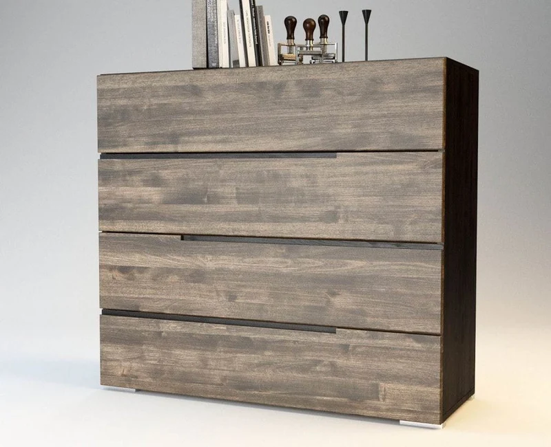ARDEA Massivholz - Handgefertigte Birke Kommode