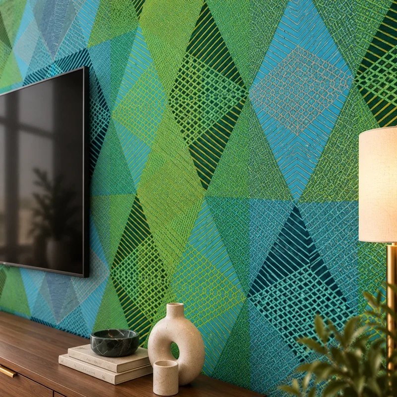 Mineral Composite Panels - Geometric Green