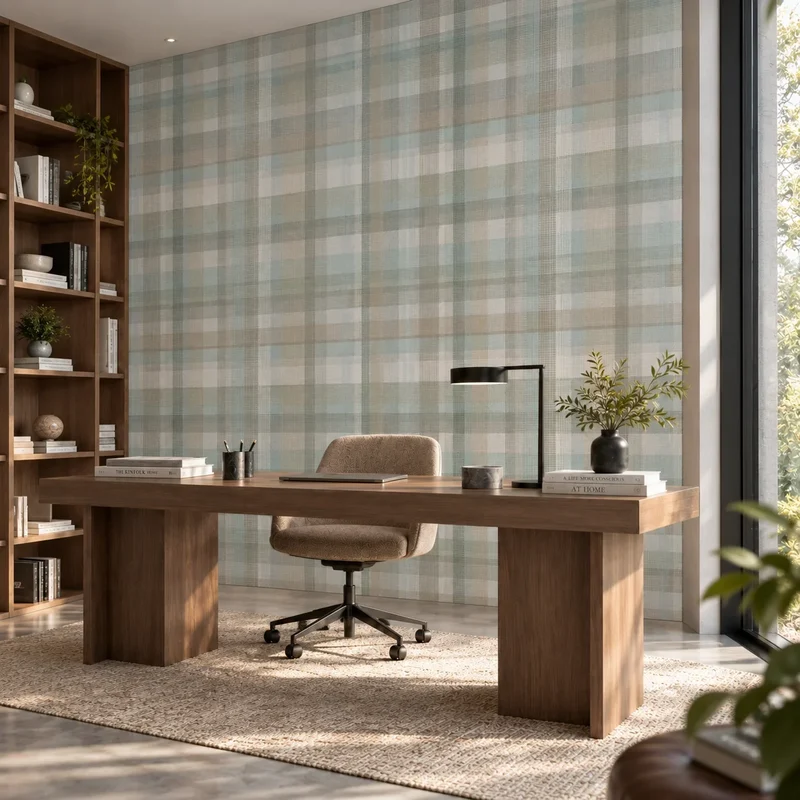 Mineral Composite Panels - Blue Tartan