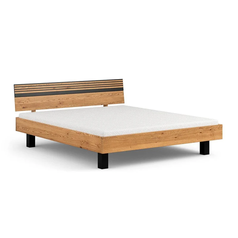 Modernes Bett aus massiver Wildeiche | Doppelbett Ravello