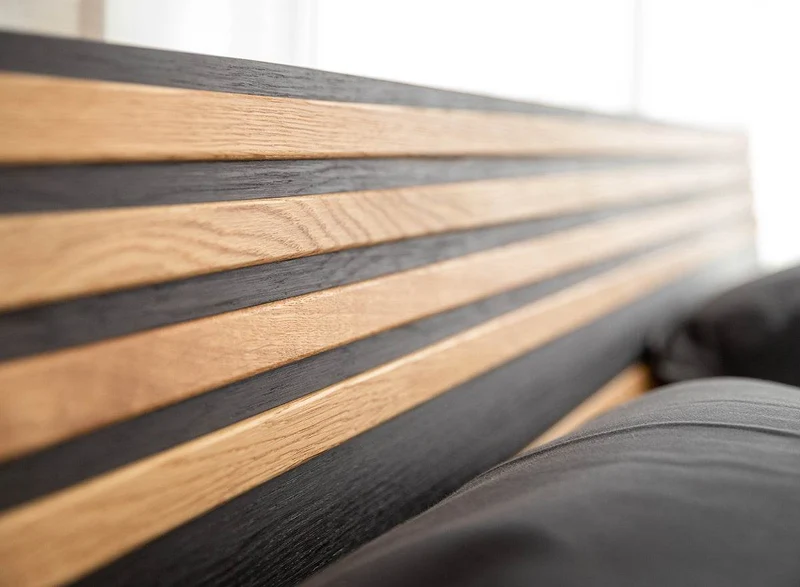 Modernes Bett aus massiver Wildeiche | Doppelbett Ravello