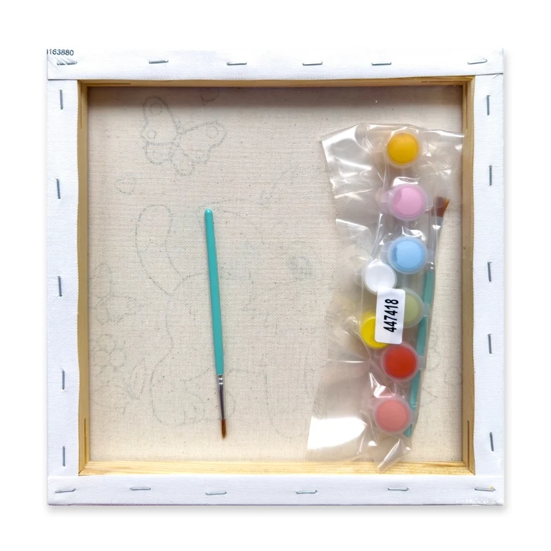 Create - Colouring & Painting Canvas Kit - Cute Kitten