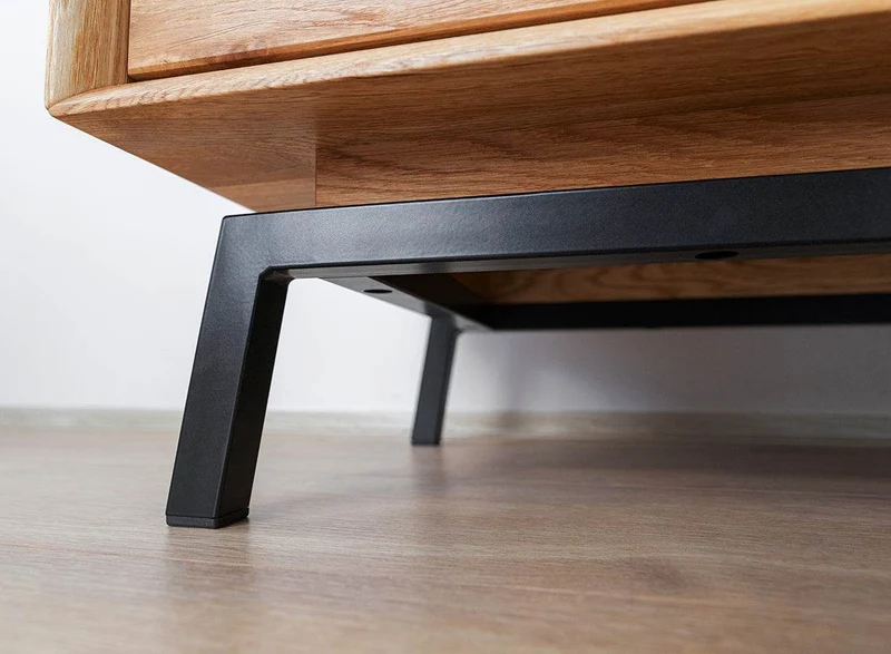 Industrial Sideboard mit Glastür | Kommode Modern Loft mit Weinregal