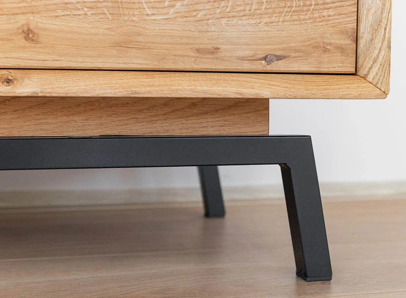 Industrial Sideboard mit Schiebetüren | Kommode Modern Loft mit Weinregal