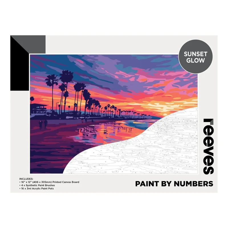Reeves Paint by Numbers 12x16 inch - Sunset Glow