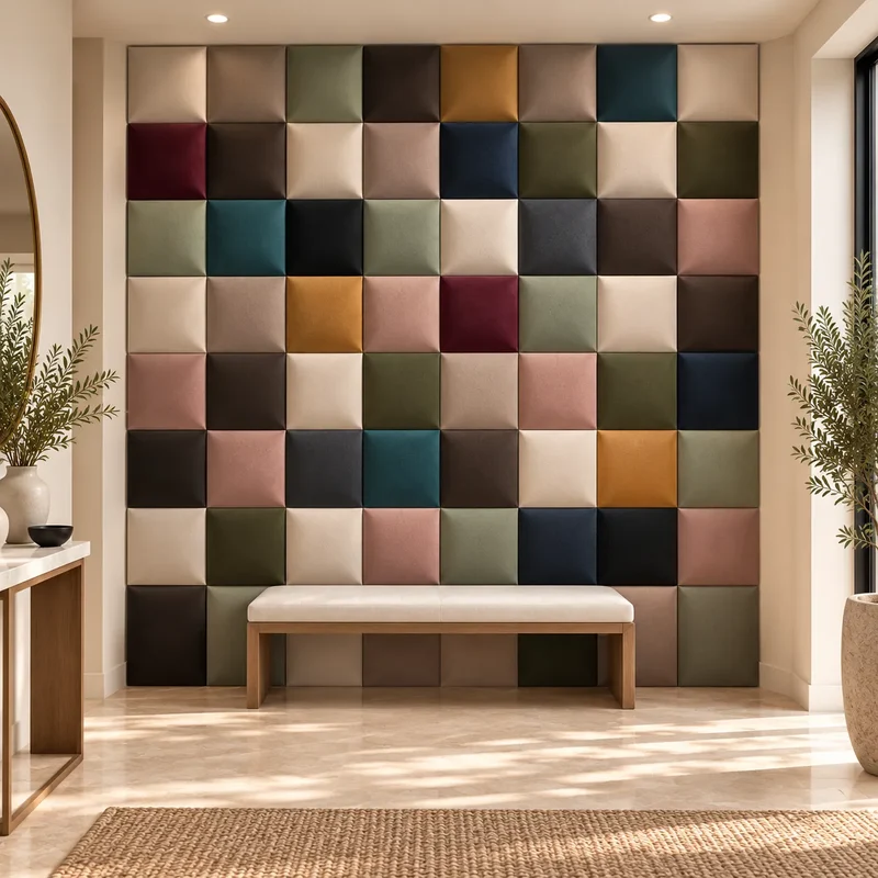 Upholstered Wall Panels - 30 x 30 cm