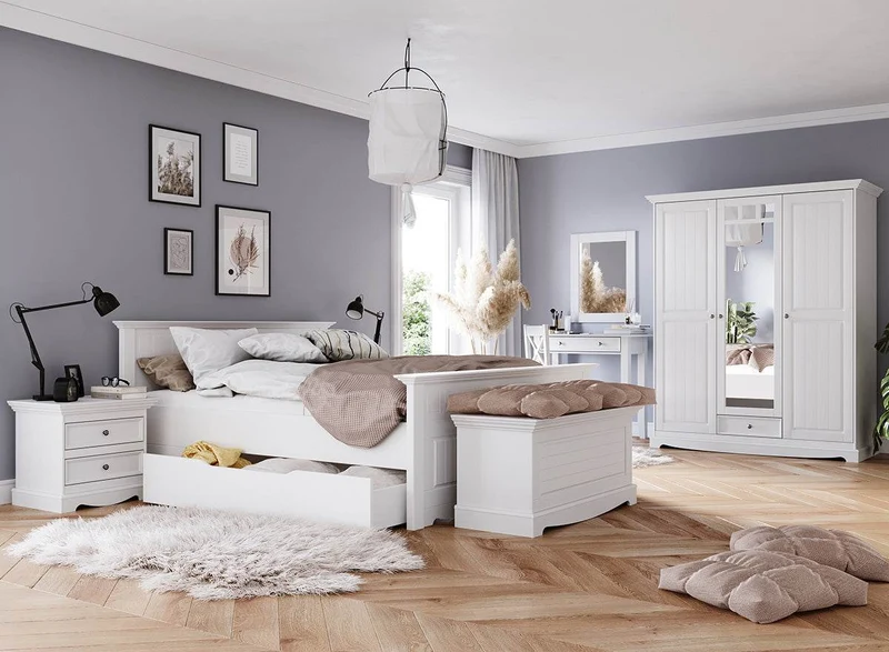 Nachtkonsole Belluno Elegante aus Massivholz