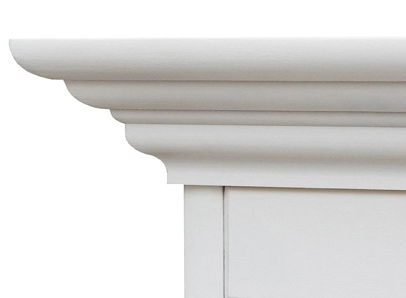 TV-Board Belluno Elegante in Weiß | Sideboard mit zwei Schubladen