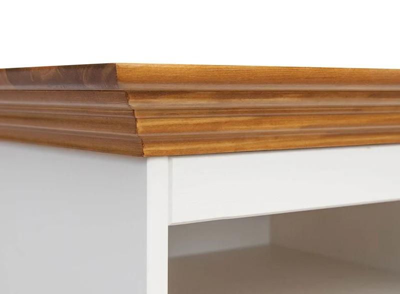 TV-Board Belluno Elegante in Weiß | Sideboard mit zwei Schubladen