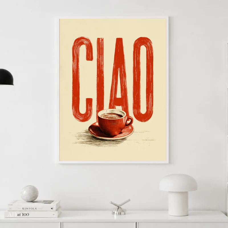 Ciao Espresso rot Poster
