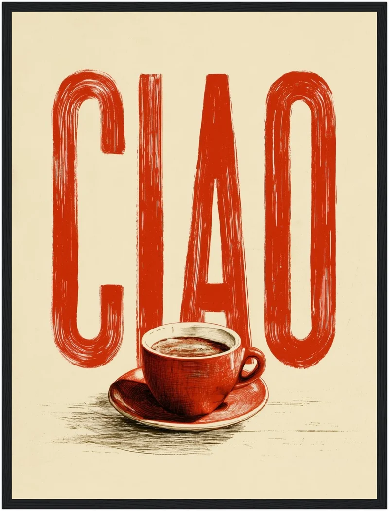 Ciao Espresso rot Poster