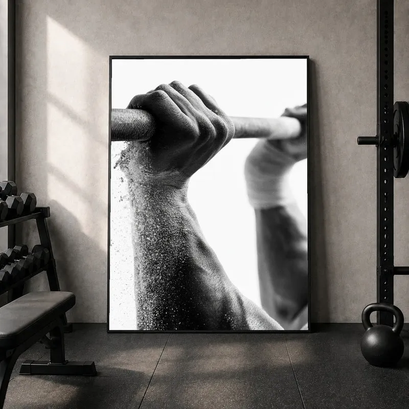 Griff aus Kreide und Stahl Poster