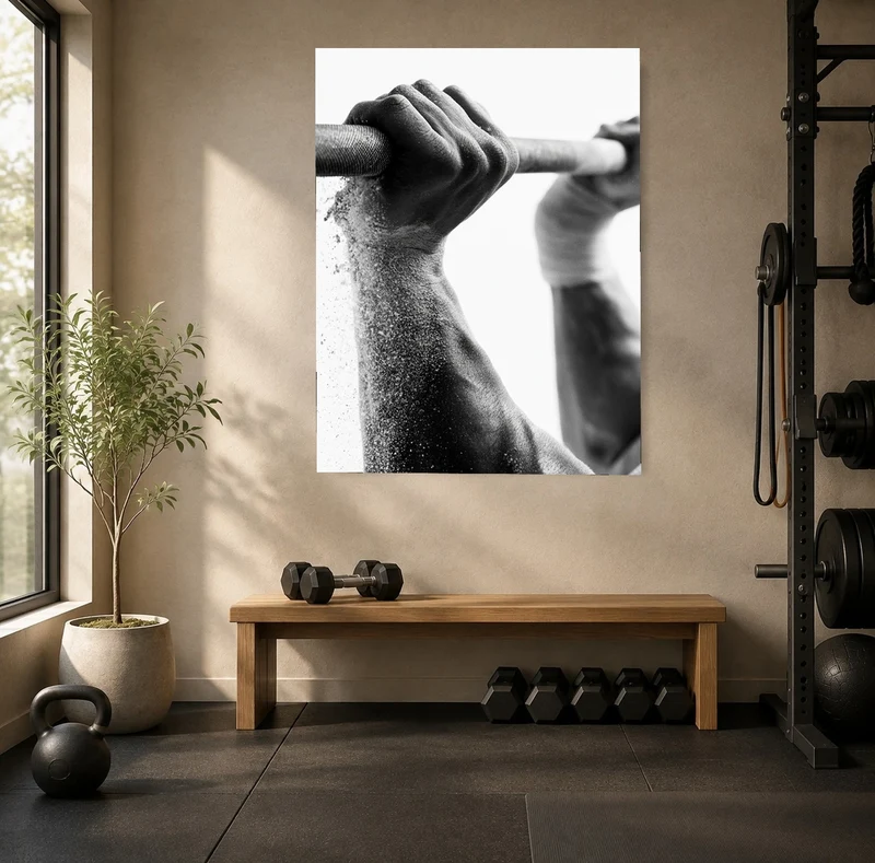 Griff aus Kreide und Stahl Poster