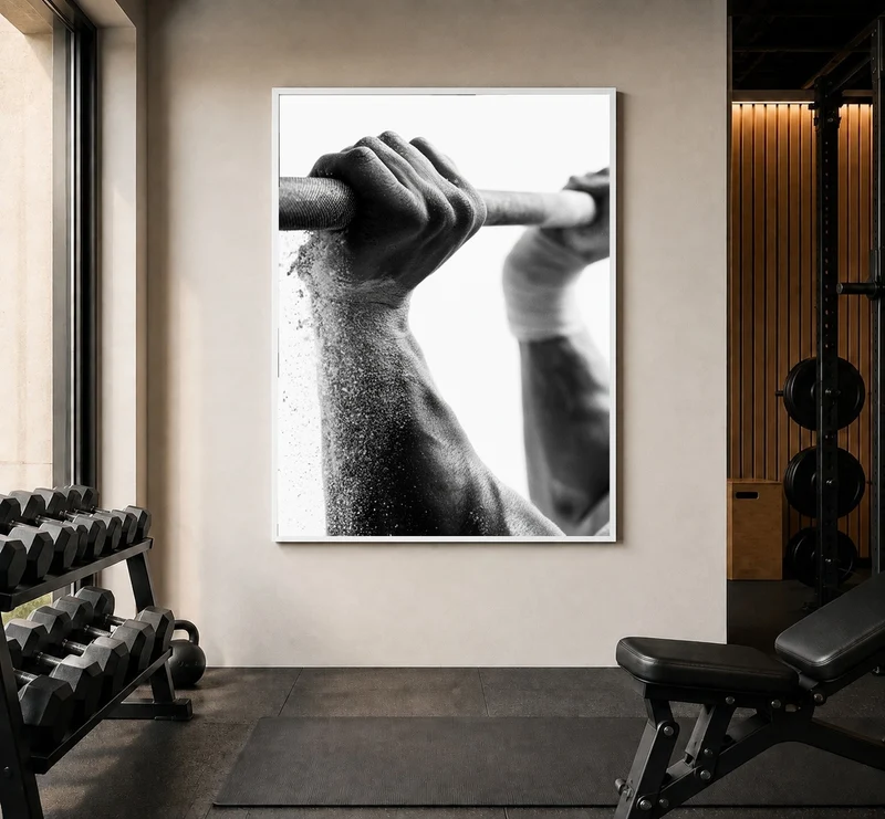 Griff aus Kreide und Stahl Poster