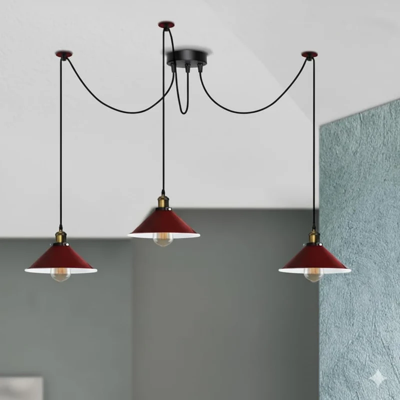 Pendelleuchte Industrial Metall Kegelschirm~3597