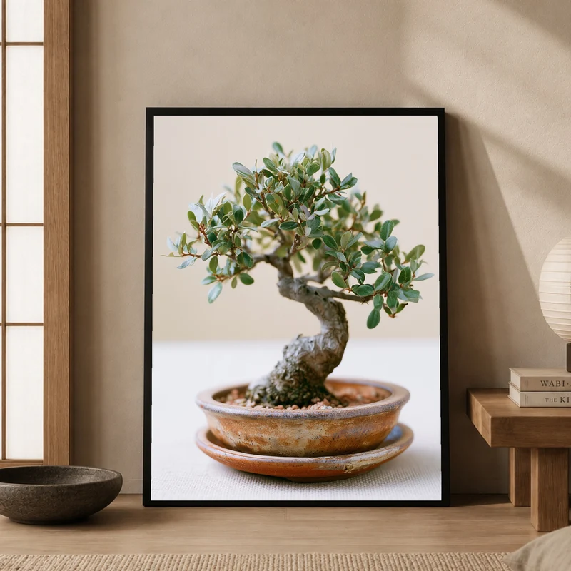 Alter Bonsai im Gleichgewicht Poster