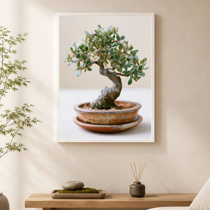 Alter Bonsai im Gleichgewicht Poster