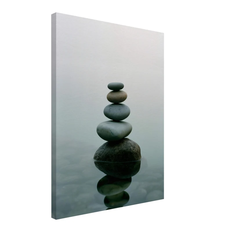 Steine im stillen Wasser Leinwand
