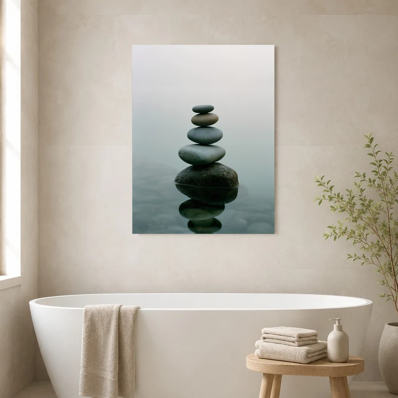 Steine im stillen Wasser Leinwand