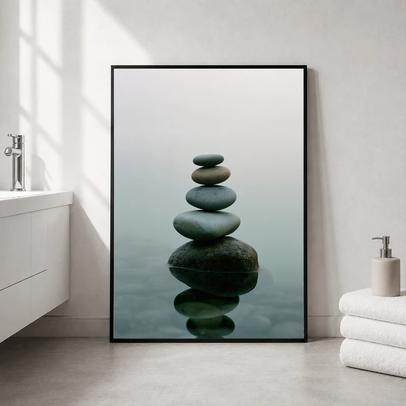 Steine im stillen Wasser Poster